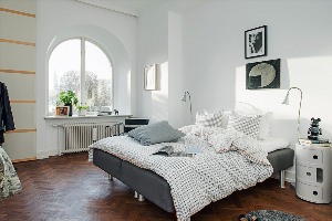 Скандинавский стиль в спальне