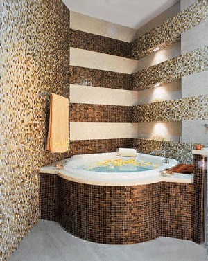 Плитка для ванной комнаты под мозаику