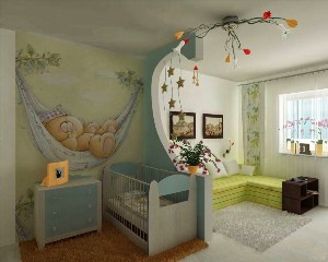 Дизайн однокомнатной квартиры с детской зоной