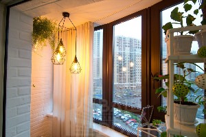 Французское окно на балкон в квартире