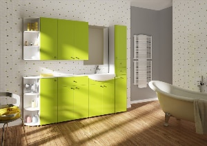 Мебель для ванной комнаты зеленая