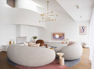 Дизайн комнаты с круглыми углами
