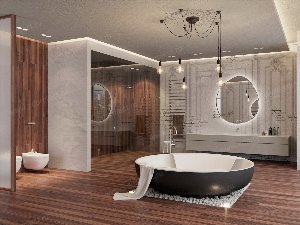 Дизайн ванных комнат с большой ванной