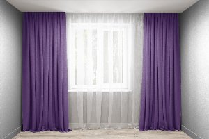 Темно фиолетовые шторы