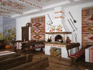 Современная кухня в украинском стиле