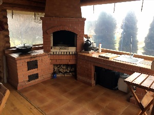 Летняя кухня на даче с печкой