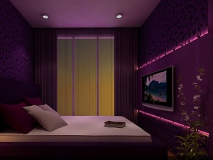 Комната в фиолетовых тонах
