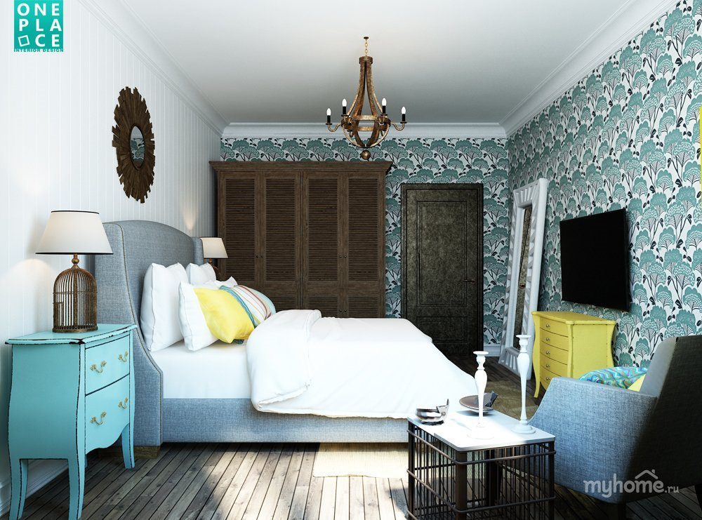 Спальня в стиле эклектика дизайн фото