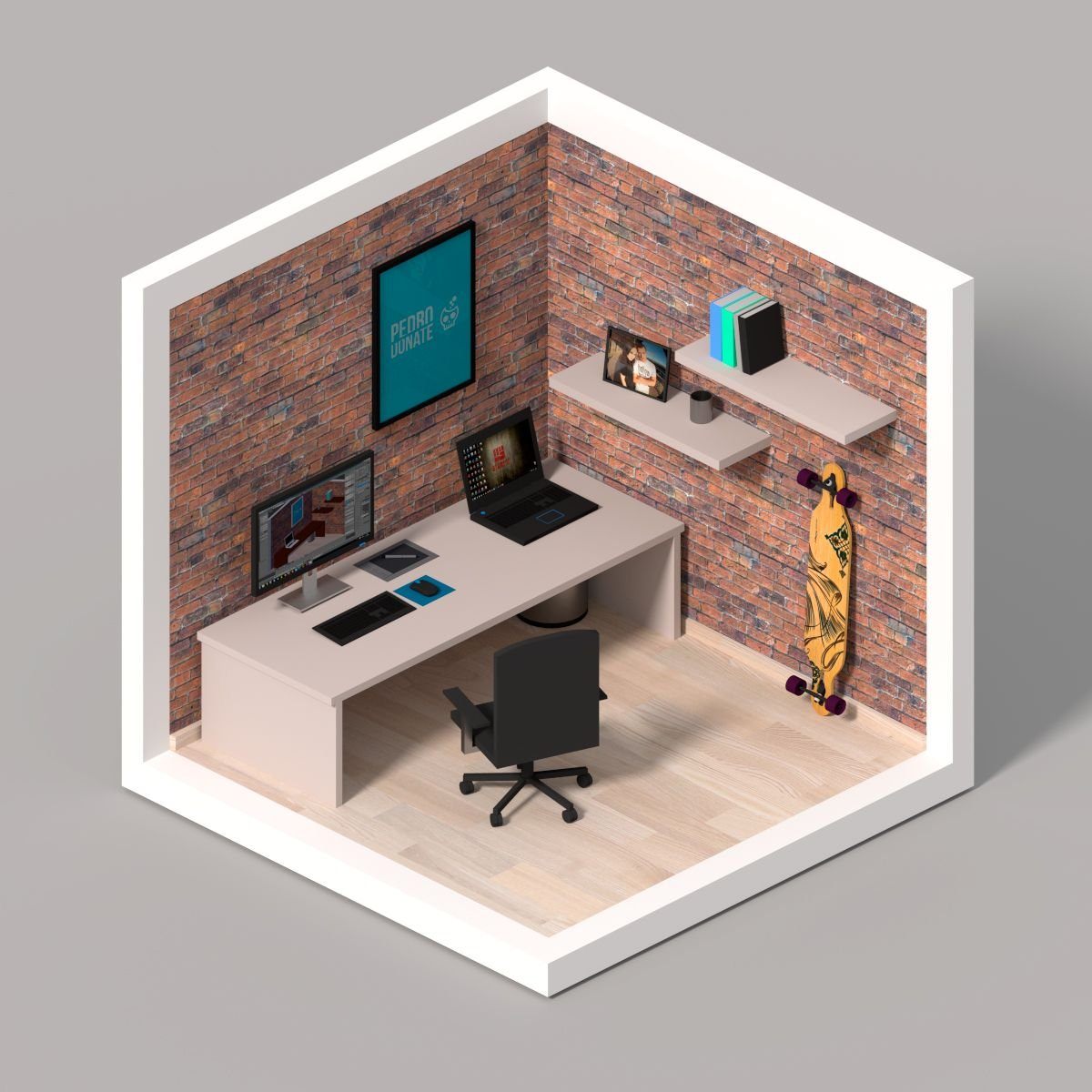 Комната isometric 3d