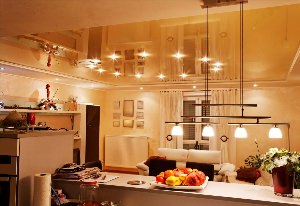 Светильники для натяжного потолка на кухню