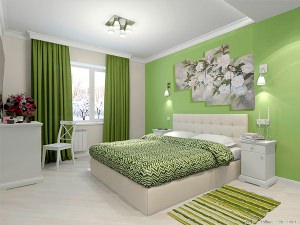 Дизайн комнат в салатовом цвете