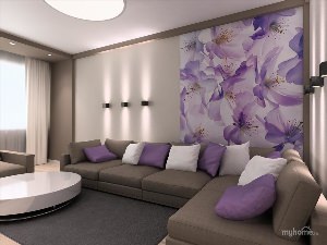 Дизайн спальни с угловым диваном