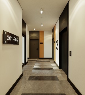 Дизайн коридора офиса