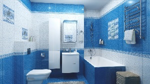 Ванная в синем цвете