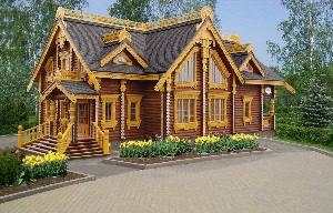 Деревянный дом в русском стиле
