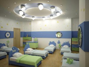 Детский сад спальня