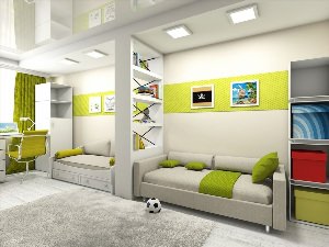Дизайн комнат для двоих разнополых детей