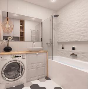 Дизайн маленькой ванной со стиральной машиной