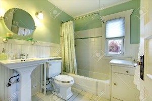 Дизайн ванной комнаты плитка и покраска