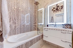 Дизайн ванной с мозаикой