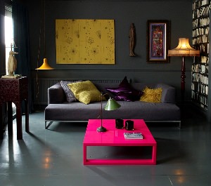 Цветная мебель в интерьере