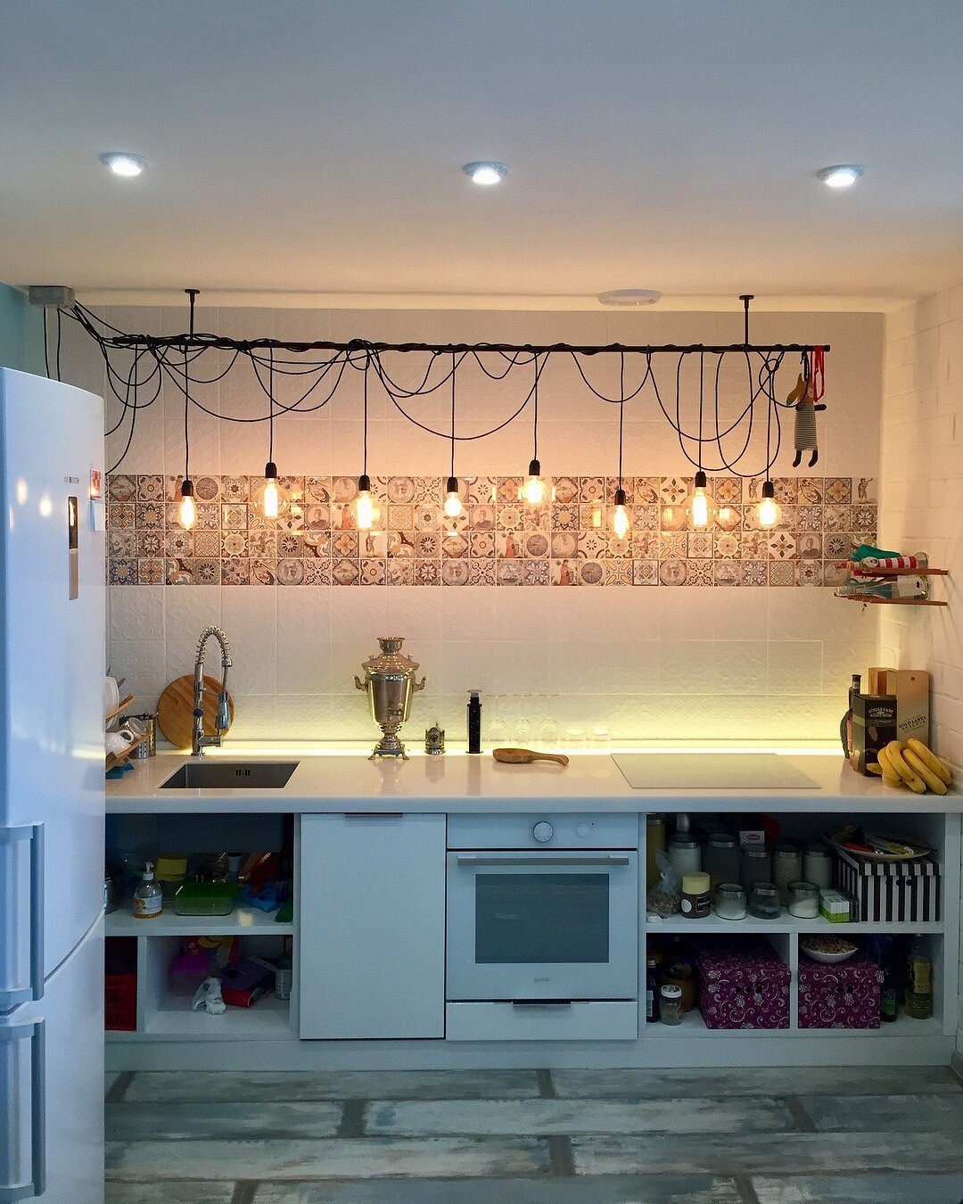 варианты освещения в маленькой кухне