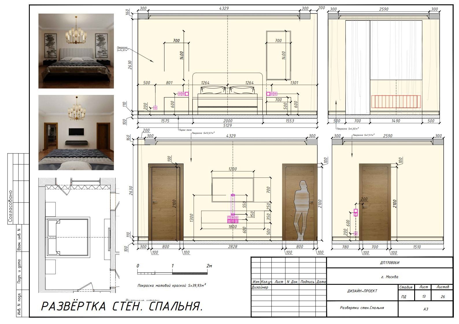 Развертки стен Автокад