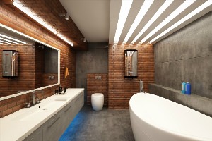 Дизайн ванной комнаты лофт