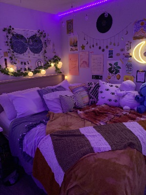 Современный фиолетовая комната для подростка