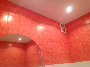 Интерьеры ванных комнат в коралловом цвете