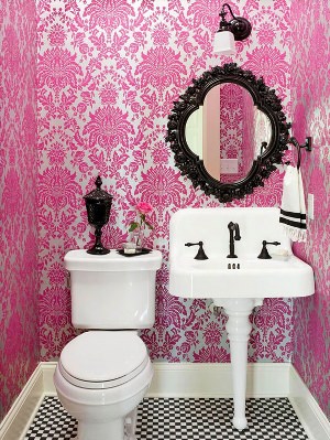 Розовый туалет дизайн