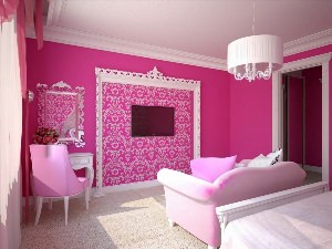 Комната в розовом стиле
