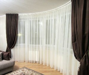 Интерьер шторы для зала