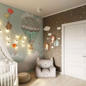 Дизайн стен детской комнаты