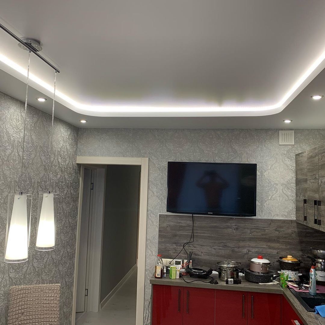 Светодиодная лента на кухню на потолок