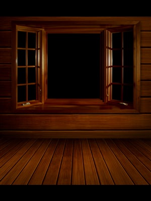 Деревянное окно для фотошопа
