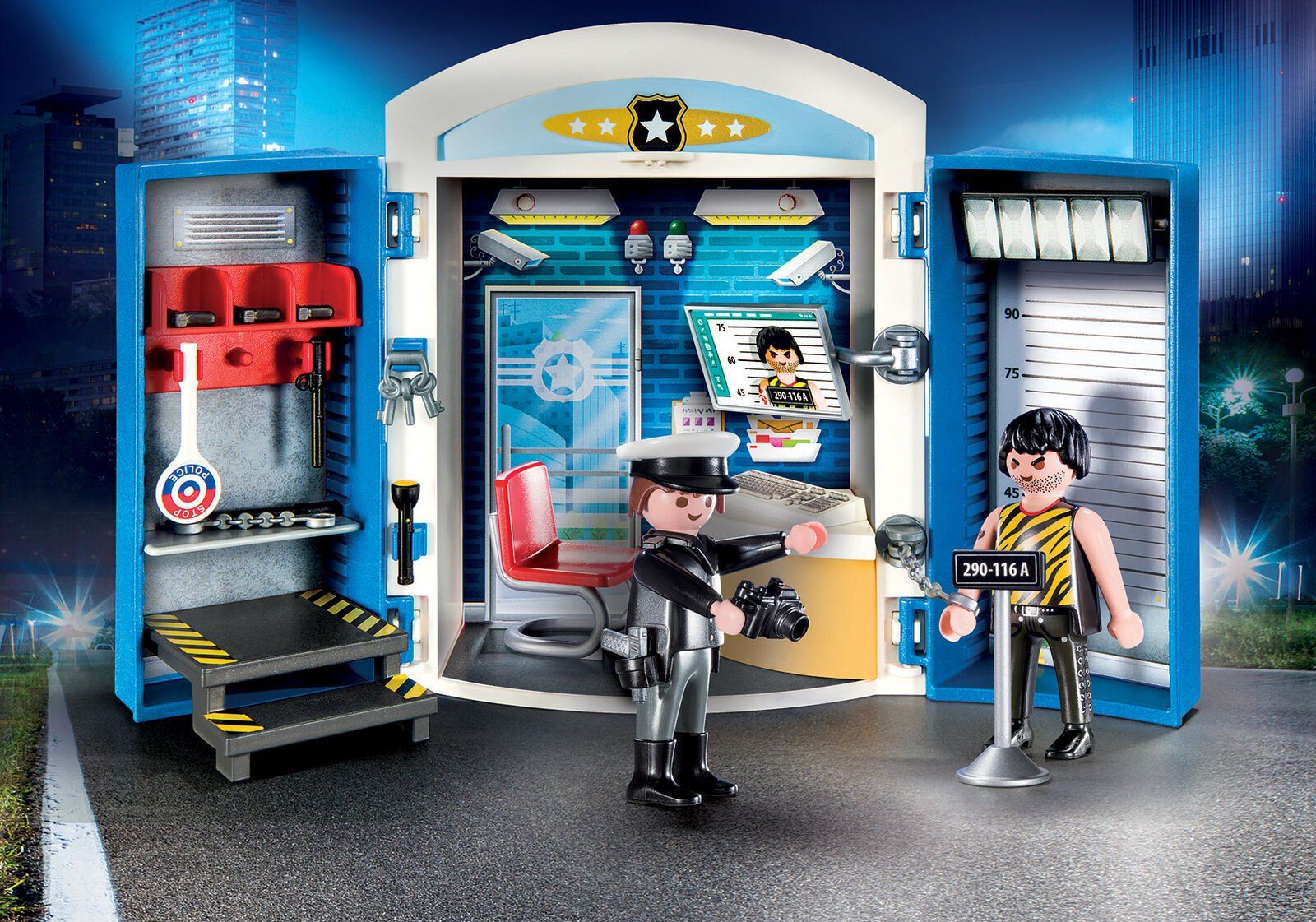 Набор с элементами конструктора Playmobil City Action 9372 полицейский участок