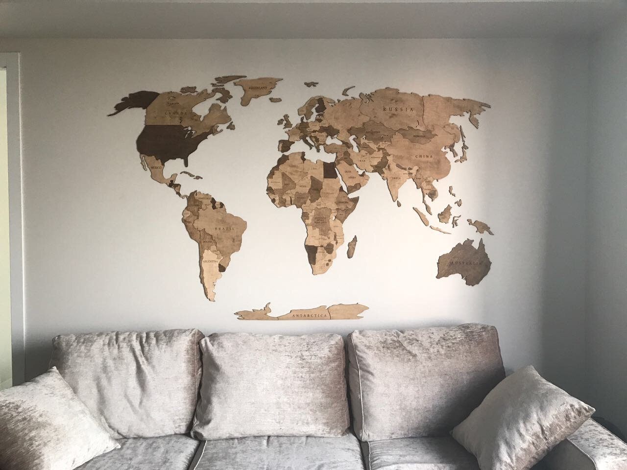 Карта из дерева на стену фото