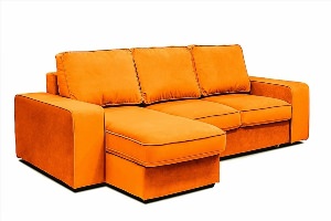 Оранжевый угловой диван