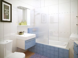 Белая ванная комната в хрущевке