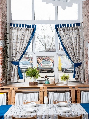 Занавески на окна в деревенском стиле