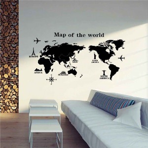 Декор карта мира на стену