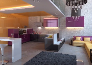 Цветовая гамма кухни гостиной