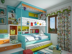 Дизайн комнаты для двух разнополых детей