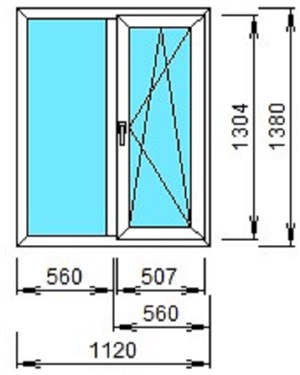 Высота пластикового окна стандарт