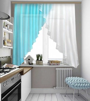 Кухонные шторы для маленькой кухни