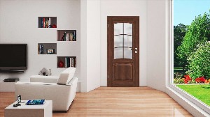 Дизайн комнаты с дверью посередине