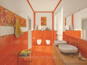 Ванная комната терракотового цвета