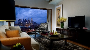 Телевизор у окна в интерьере гостиной