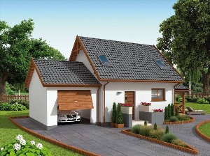Маленький дом с гаражом